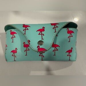 JCREW Factory Flamingo Print Sunglasses Case